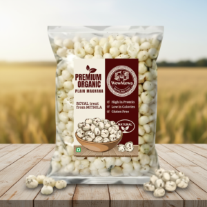 WowMewa Premium Organic Phool Makhana – The Royal Superfood from Mithila (100gm)