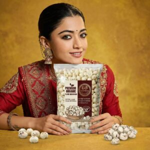 WowMewa Premium Organic Phool Makhana (Fox Nuts) - Big Size Mithila Lotus Seeds (Weight: 100g)